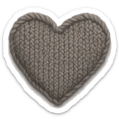 Knit heart, like a sweater textured heart sticker