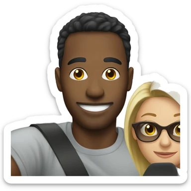 Selfie in car sticker