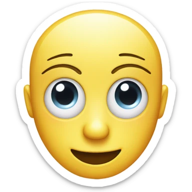 Emoji with mirrors instead of eyes sticker