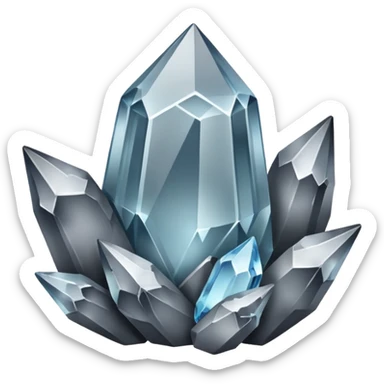 Crystals Grey sticker