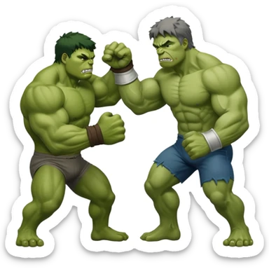 Hulk punching a cat sticker
