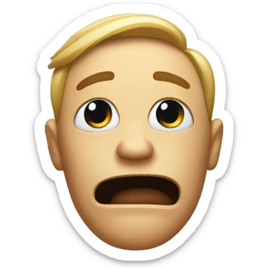 Shaking head in disagreement  sticker