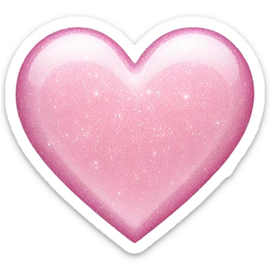 Light pink sparkle heart sticker