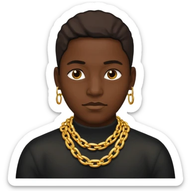 black rapper with a nigger chain sticker