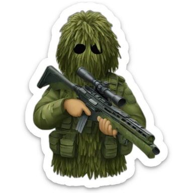 Ghillie sniper sticker