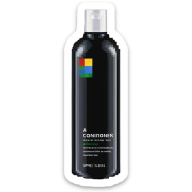 A bottle of conditioner sticker