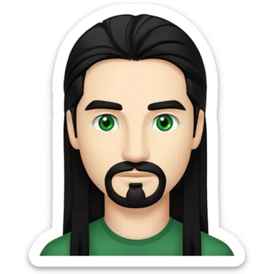 Kevin Richardson green eyes, long black hair sticker