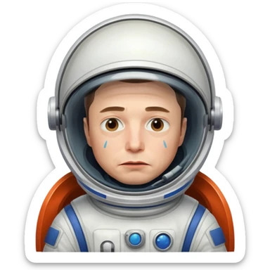 Elon Musk in the space Sad sticker