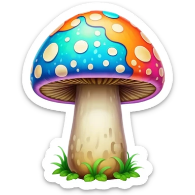 Mushroom on acid sticker