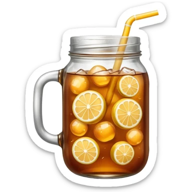 Ice tea in a mason jar sticker
