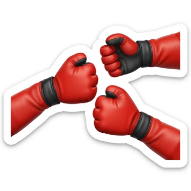 fist bump with hands in racing gloves sticker