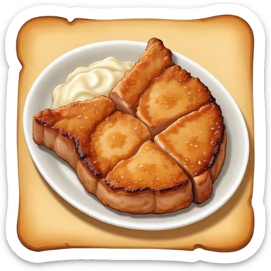 Fried pork chops sticker