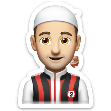 Make me an emoji of Robert Kubica with his Orlen Costume in apple emoji style sticker
