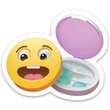 dual-compartment screw-top prescription contact lens case sticker