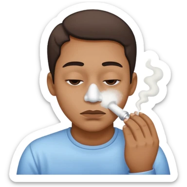 Guy snorting cocaine emoji sticker