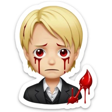 Related to chibi anime style characters of sanji animes character from his nose blood is dripping  sticker