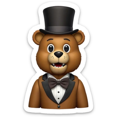 Freddy Fazbear animatronic bear sticker