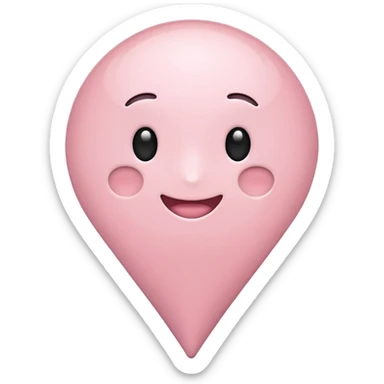 pale pink location pin sticker