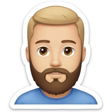 My brother with beard sticker