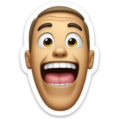 super excited face with tongue sticking out  sticker