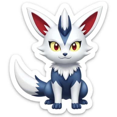 Meowstic-Zangoose-Fakémon-hybrid-creature (full body)  sticker