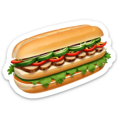 traditional banh mi with char grilled pork sticker