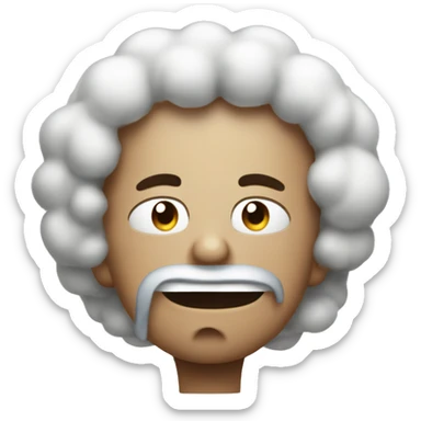 stressed out, no mor fuvs to give. Cloud on head sticker