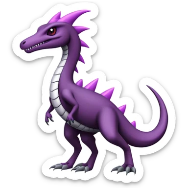 Badass cool black white grey purple salazzle-hybrid, full body sticker