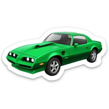 Green fbody Firebird car  sticker