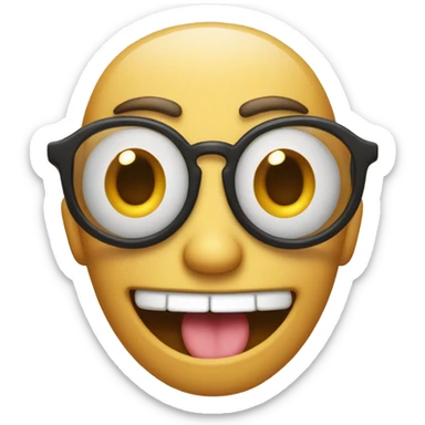 Smirk emoji with tongue out sticker