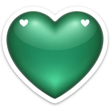 Emerald green heart emoji sticker
