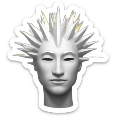 god white rays sticker