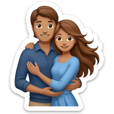 man carrying women in his arms in a romantic way  sticker