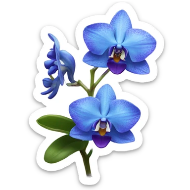 Blue orchids sticker