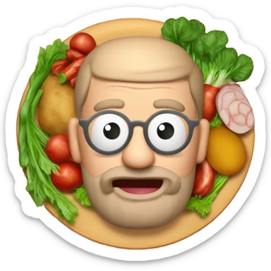 plato de cocido gallego con verdura, patata, chorizo y carne de cerdo sticker