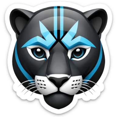 Panthers nfl team logo sticker