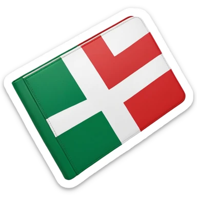 Italian to English dictionary book cover with correct Italian flag and incorrect British flag with wrong colors or pattern sticker