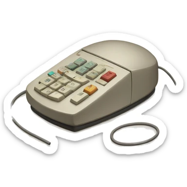 vintage computer mouse sticker