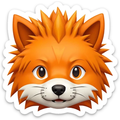 A dog looks like naruto sticker