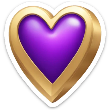 purple Heart with shining  sticker