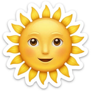The light yellow sun sticker