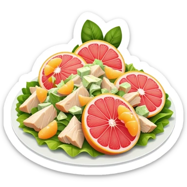 grapefruit and chicken salad sticker