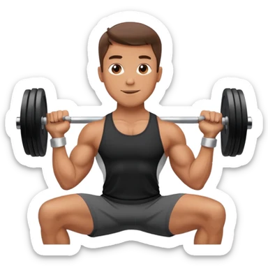 fit man wearing clothes lifting dumbbell,sideways photo sticker
