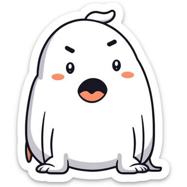 a person with droopy eyes, yawning, and slumped posture, looking super tired sticker