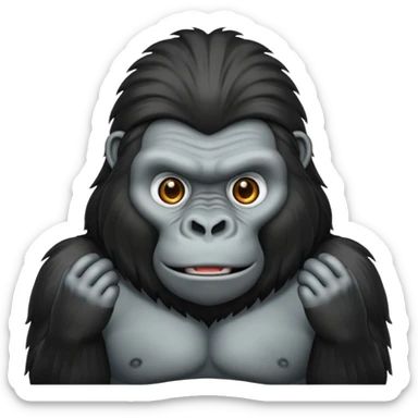long haired gorilla sticker