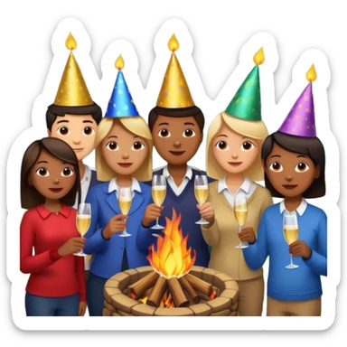 Bonfire Night with music sticker