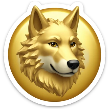 gold Wolf stamp of approval sticker