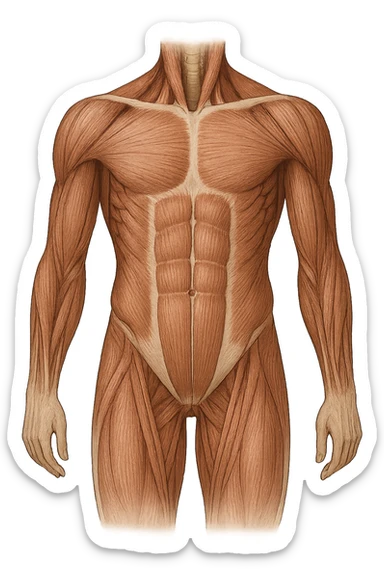 muscoli del Core anatomia senza scritte sticker