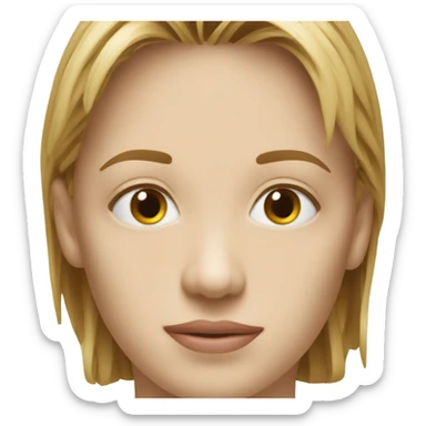 Ai generated face that is scrambled sticker