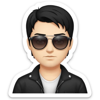 Bret Epic Mazur from Crazy Town with black hair sticker